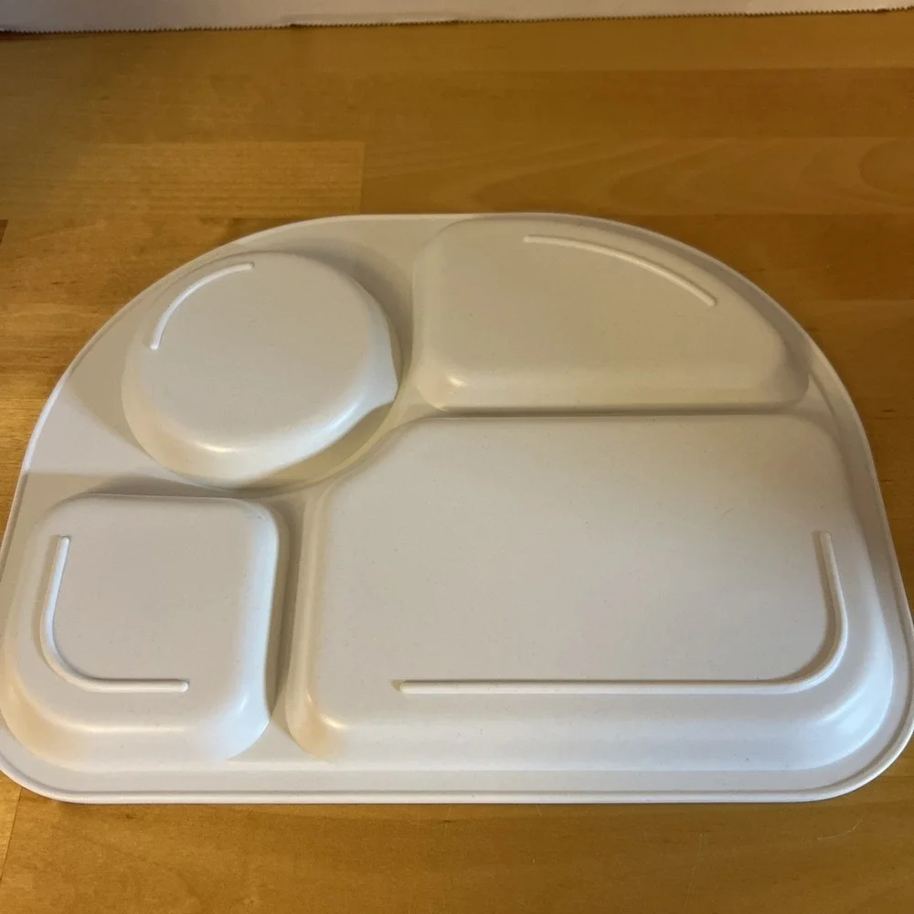 Vintage Child's Work Zone Construction Divided Feeding Tray Plate
